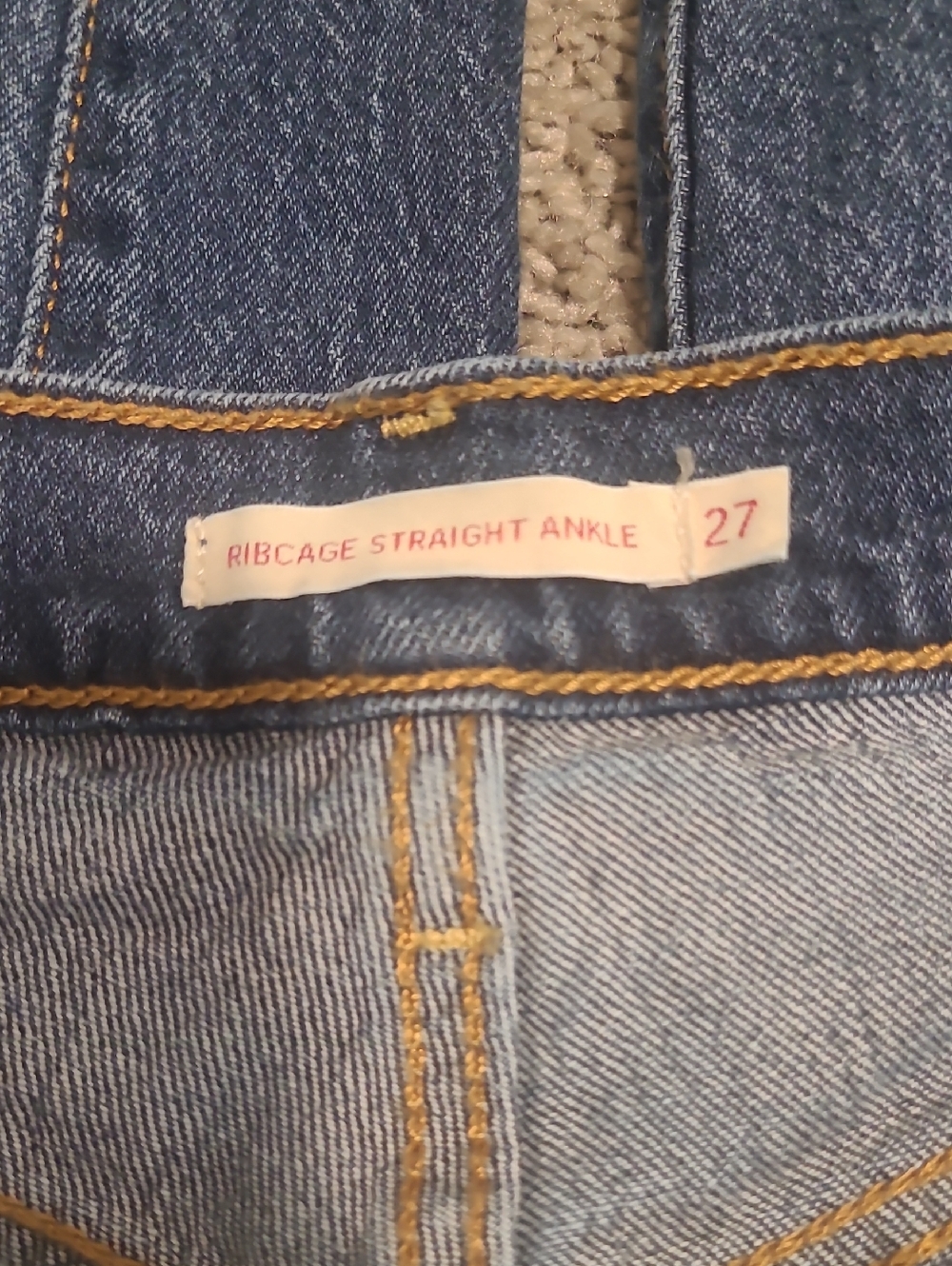 Ribcage Straight Ankle Jeans - Light Blue Denim